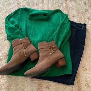 J.Crew Cambridge Cable Knit Turtleneck Sweater